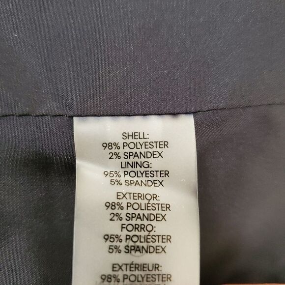 Calvin Klein Twill Zipper-Front Jacket size 4 Petite in Navy - NEW - Picture 14 of 14